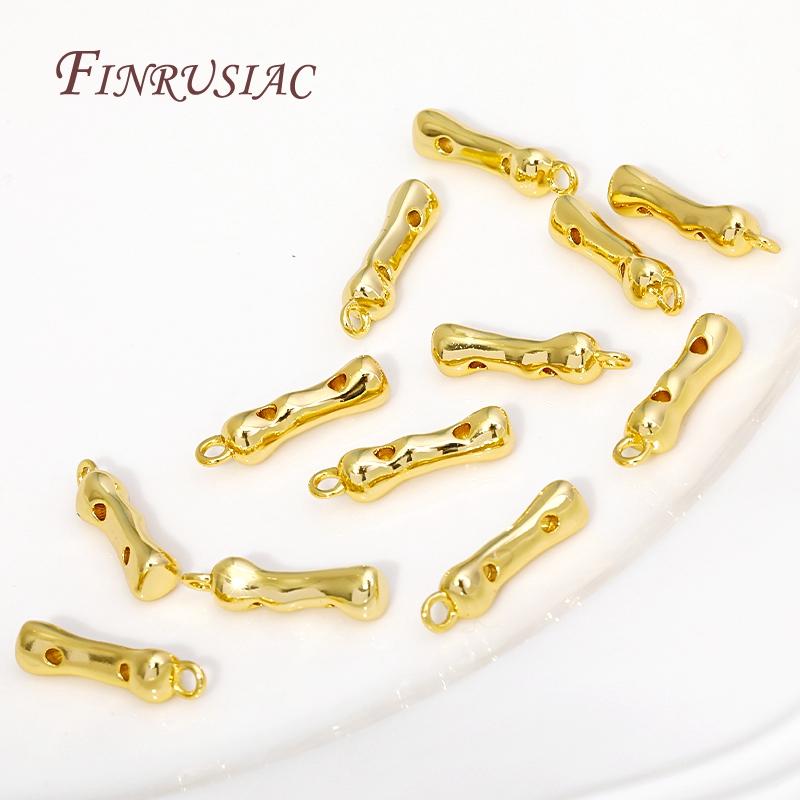 18K Gold Plated 2 Holes Separators Bars,Irregular Shape Spacer Bar,Handmade Decorative DIY Beading Jewelry Materials