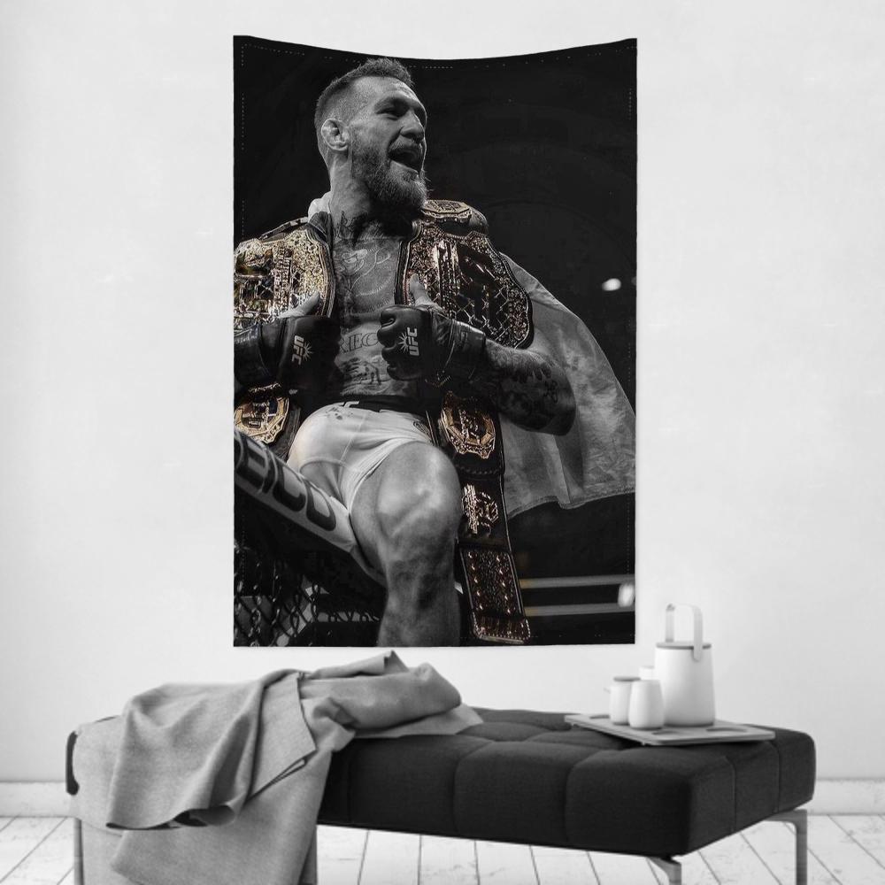 Conor Boxer Fighting MMcGregor Tapestry Room Decor Wall Cloth Party Hanging Background Room Decor Baby Room