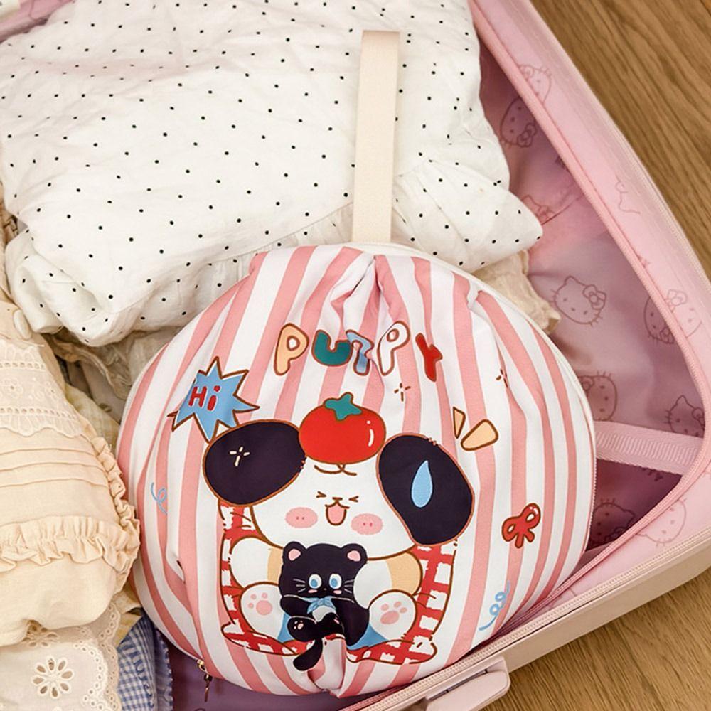 Cartoon Bra Underwear Storage Bag Dopamine Large Capacity Underwear Socks Storage Pouch Waterproof Cosmetic Bag Women Girls