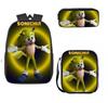 Cartoon Sonic Backpack, Primary And Secondary School Schoolbag, Messenger Bag, Pencil Case Three-Piece Set