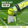 Hikeen Durable Tennis Ball Pickup Tube with 12 Balls and Shoulder Strap Quick Storage Tennis Accessory Collector