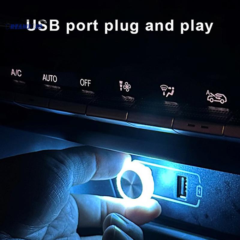 Portable Car USB Ambient Light Mini LED Decorative Atmosphere Lamps For Auto Interior Light USB Plug Light