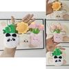 Adorable Panda Plush Keychain Cute Animal Doll Short Plush Hanging Accessory