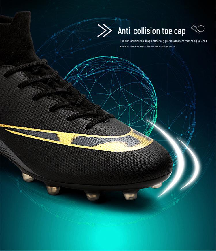 Xiyin High-Top Breathable Football Futsal Shoes with Long/Multi Studs