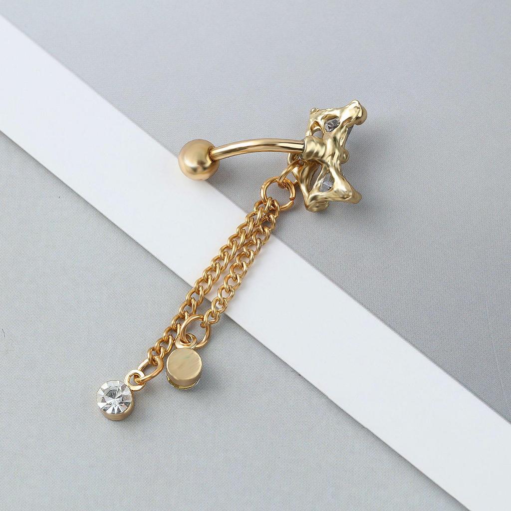 Elegant Tassel Bow Belly Button Piercing Jewelry