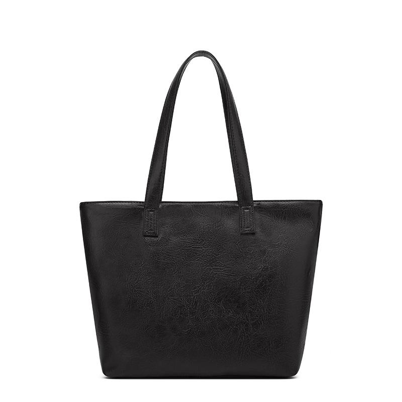 Casual shoulder bag women's new original work and class commuting soft leather bag large capacity simple tote big bag