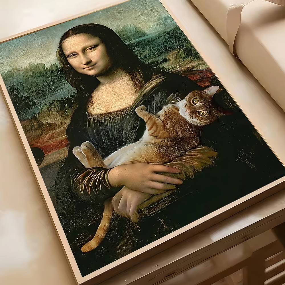Funny Bathroom Toilet Decoration Painting Mona Lisa Wearing Pearls Girl With Roll Paper Canvas Prints Posters Home Wall Decor