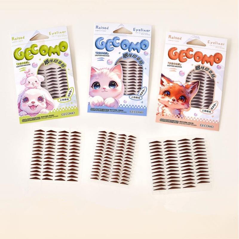 120Pcs Eyeliner Seal Sticker Water Resistant Sweat Resistant Fitting Swollen Eye Blister Adjusting Eye Eyeliner Patch