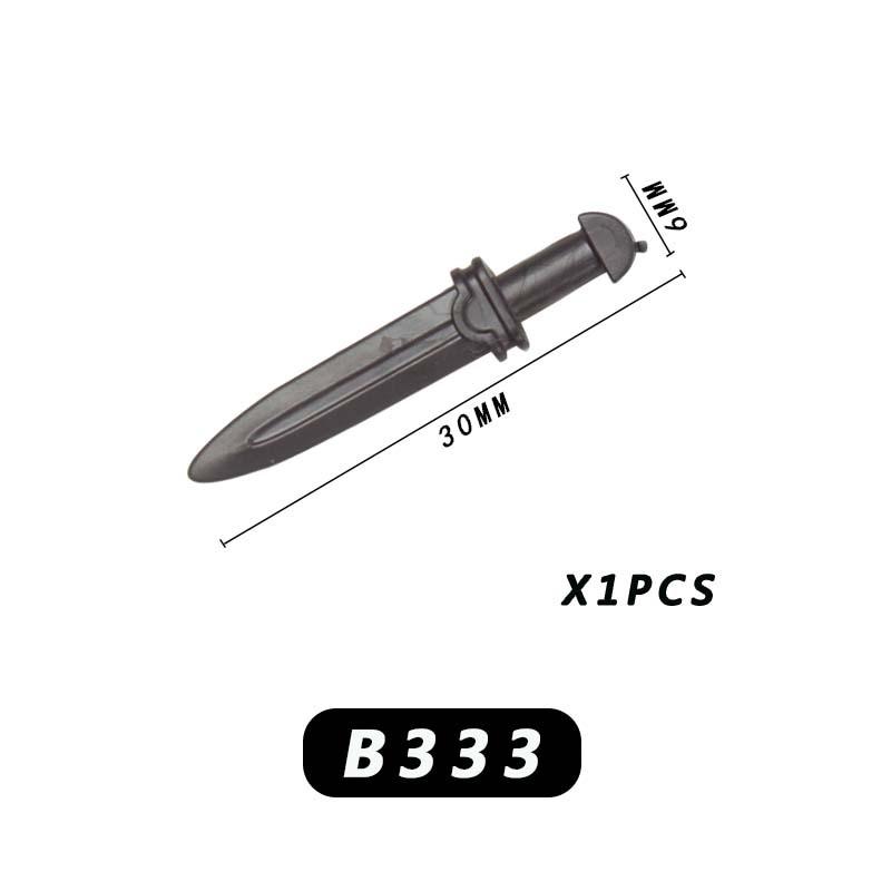 100Pcs Medieval Soldier Miniature Building Block Weapon Accessories Spear Bow Arrow Sword Puzzle Assembly