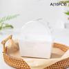 10Pcs Sandwich Burger Wrapping Packaging Box Toast Bread Oilproof Holder With Lid Take Out Box Pastry Tray Bakery Party Gift