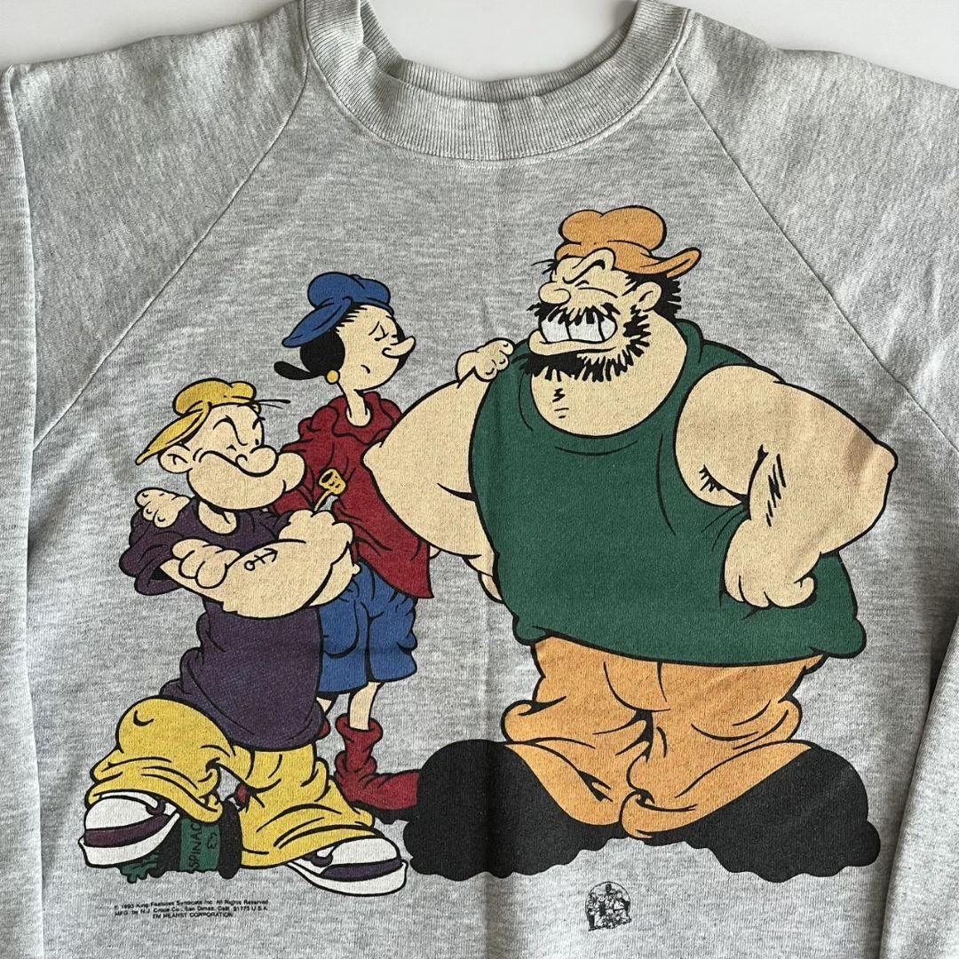 

[Б/У] Винтажный свитшот с персонажем Попай, сделано в США, 90-е