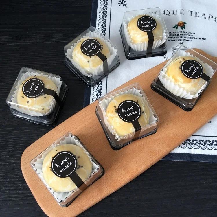 10pcs 10sheets Brown Kraft Paper Cake Box with Handle Wedding Party Favour Boxes Good for Handmade Gift Packing Box LS