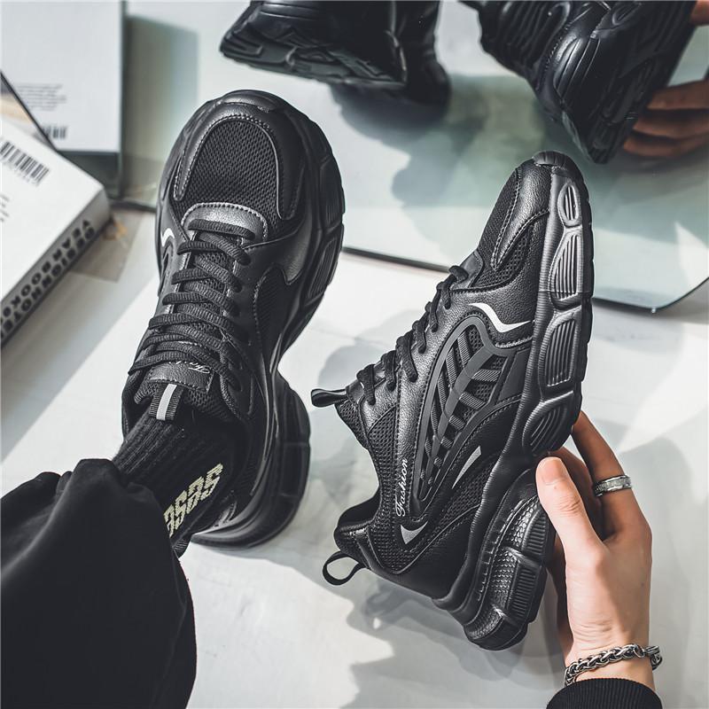 Spring and Autumn Men's Shoes Trendy Brand Premium Sense Teen Platform Height Increase Casual Dad Shoes Men's 46 Large Size Sneakers