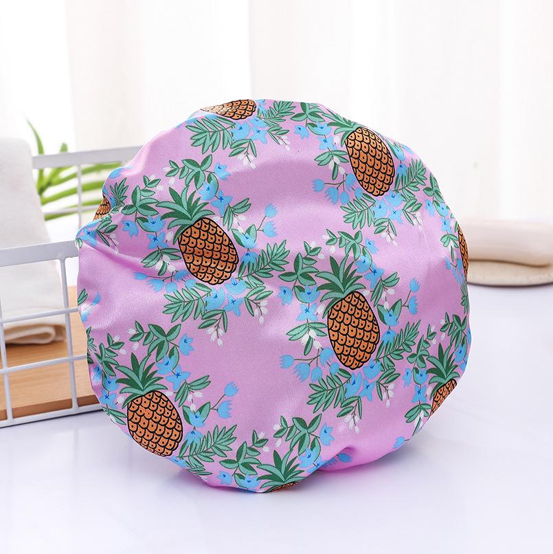 Double-Layer Waterproof Adult Bath & Hair Cap - Makeup, Kitchen, Anti-Oil, Thickened; Customizable Logo