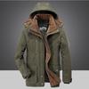 Parka da uomo invernale antivento in pile Cappotto Ispessito Caldo Giacca Militare Cappotto da uomo Parka Casual Antivento Uomo