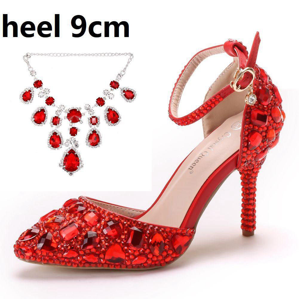 Large Size Tassel Rhinestone Wedding Shoes 9 Thin Heel Pointed Sandals Luxury Rhinestone Wedding Shoes