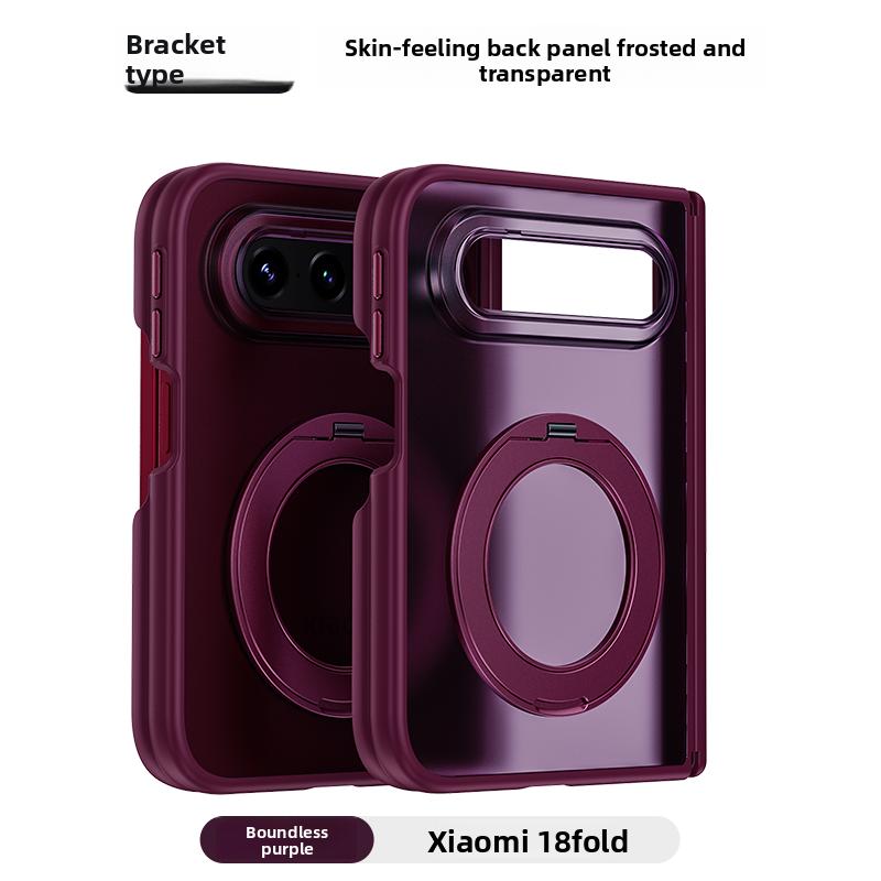 For Xiaomi Mi 18 Fold Case Hard PC transparent Ring Stand Magnetic MagSafe Protective Back Cover Case For Xiaomi 18 Fold Shell