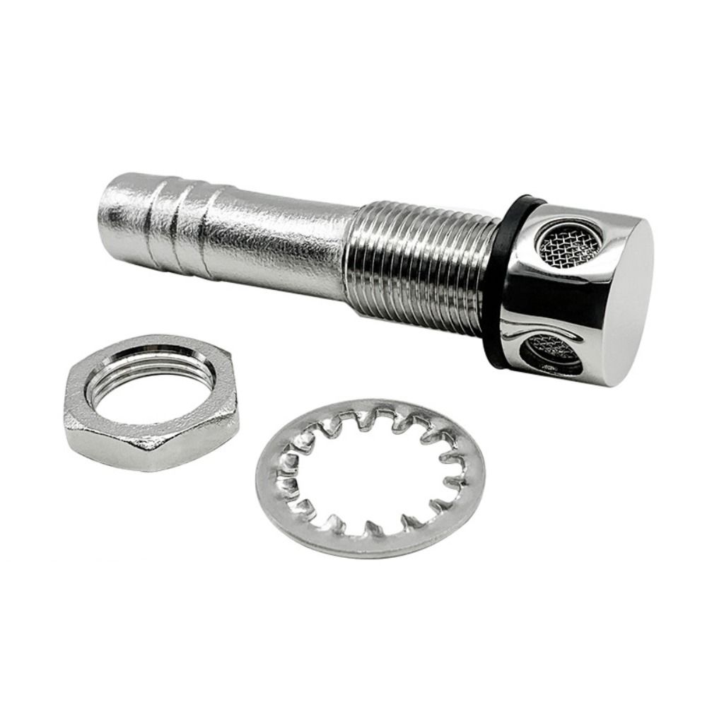 Practical Stainless Steel Boat Fuel Tank Vent Flush Mount Through Hull Gas Fuel Tank Vent Boat Yacht Marine Straight Air Vent