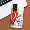 Happy Christmas Cute Bear Gift Phone Case For Samsung Galaxy A53 A52 A73 A72 A12 5G A13 A22 A23 A32 A33 A02S A03S A42 A43 A50S C
