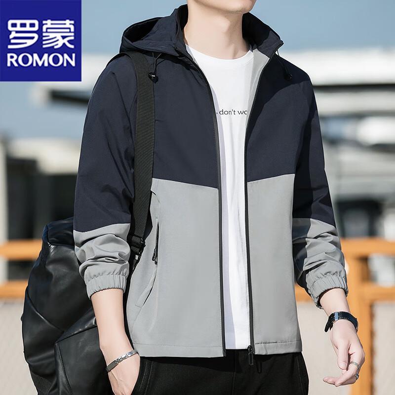 ROMON Men's Spring/Autumn Casual Hooded Jacket
