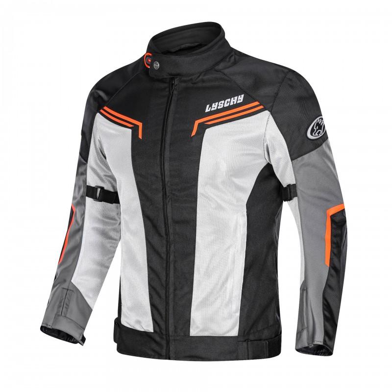 Motorcycle Riding Jacket Men Women Breathable Crash Protection Gear Oxford Fabric Sporty Design In Black Orange
