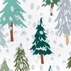 Christmas Tree Shower Curtain Winter Forest Pattern Snowflake Design Festive Decor Bath Accessories Waterproof Fabric150X210