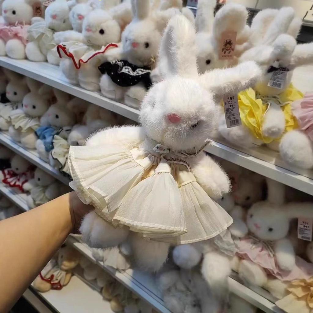 Niedliches Kleid Kaninchen Spitzrock Häschen Plüschtier Hasenpuppe Kinderpuppe Valentinstagsgeschenk