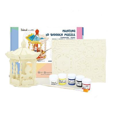 DIY 3D Wooden Carousel Puzzle