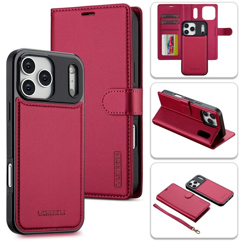 Magnetic Flip Wallet Case For iPhone 17 Pro Max iPhone 16 15 14 13 Pro Max 12 11 Air Luxury PU Leather Card Slots Phone Holder Cover