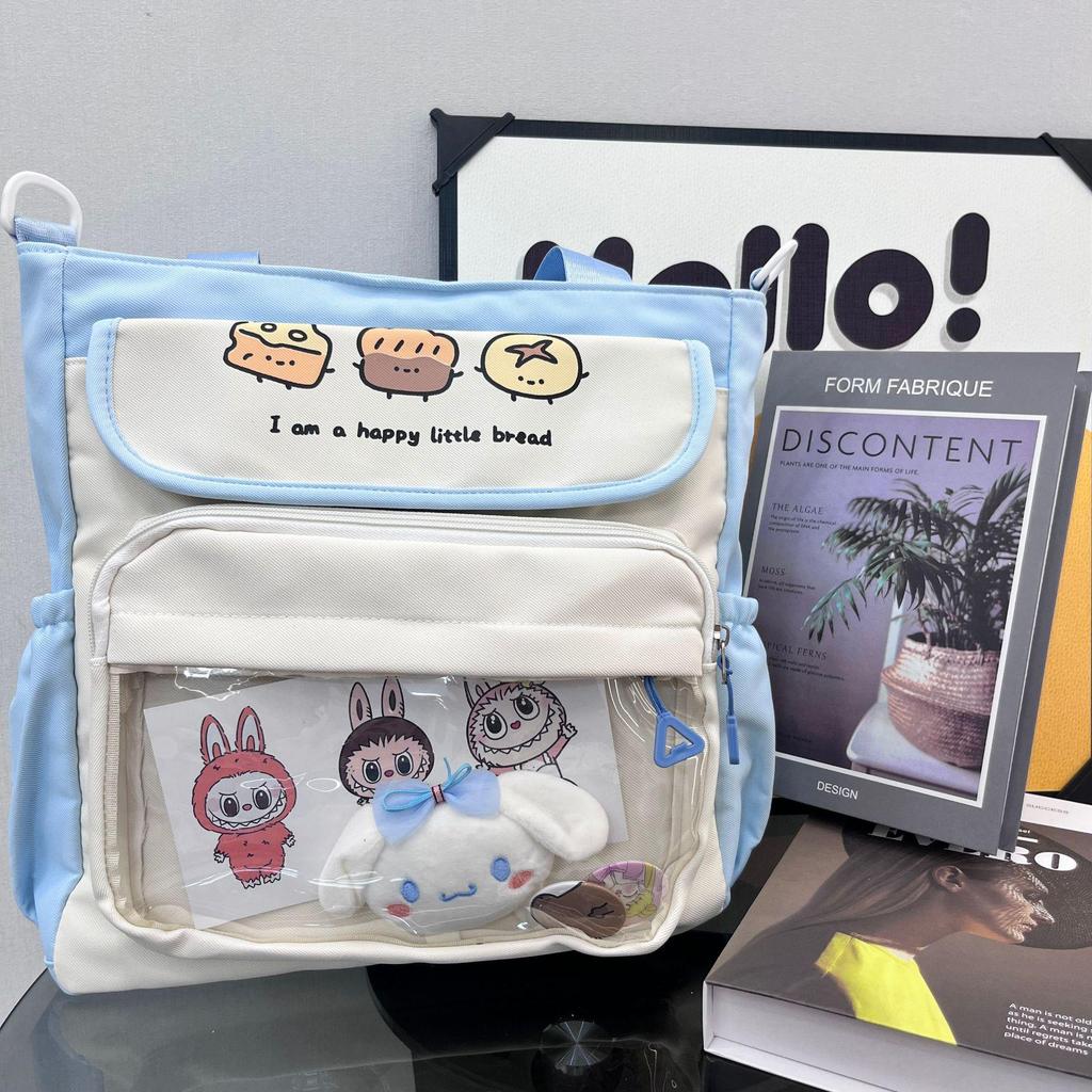 Japanese High School Style Large Capacity Ita Bag – Cute Transparent Anime Doll Shoulder Backpack