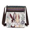 Retro Ethnic Style Shoulder Bag Canvas Embroidered Phone Crossbody Messenger Bag Travel Outdoor Casual Simple All-Mastch Women Small Bag