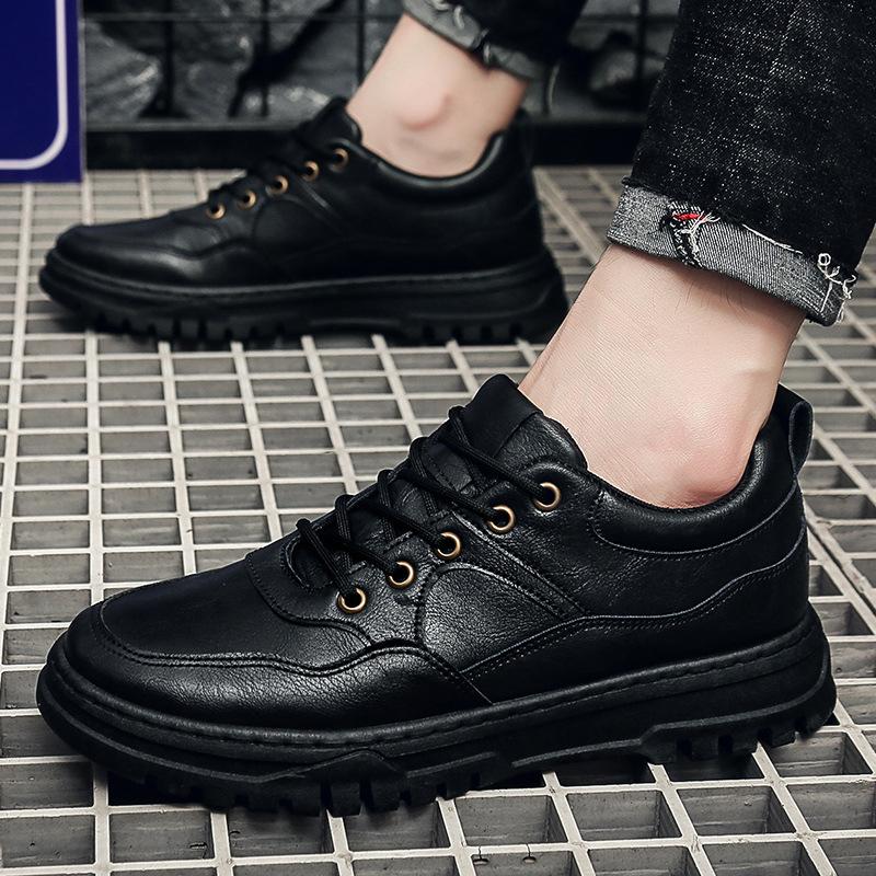 Модная мужская кожаная повседневная обувь — фото 5