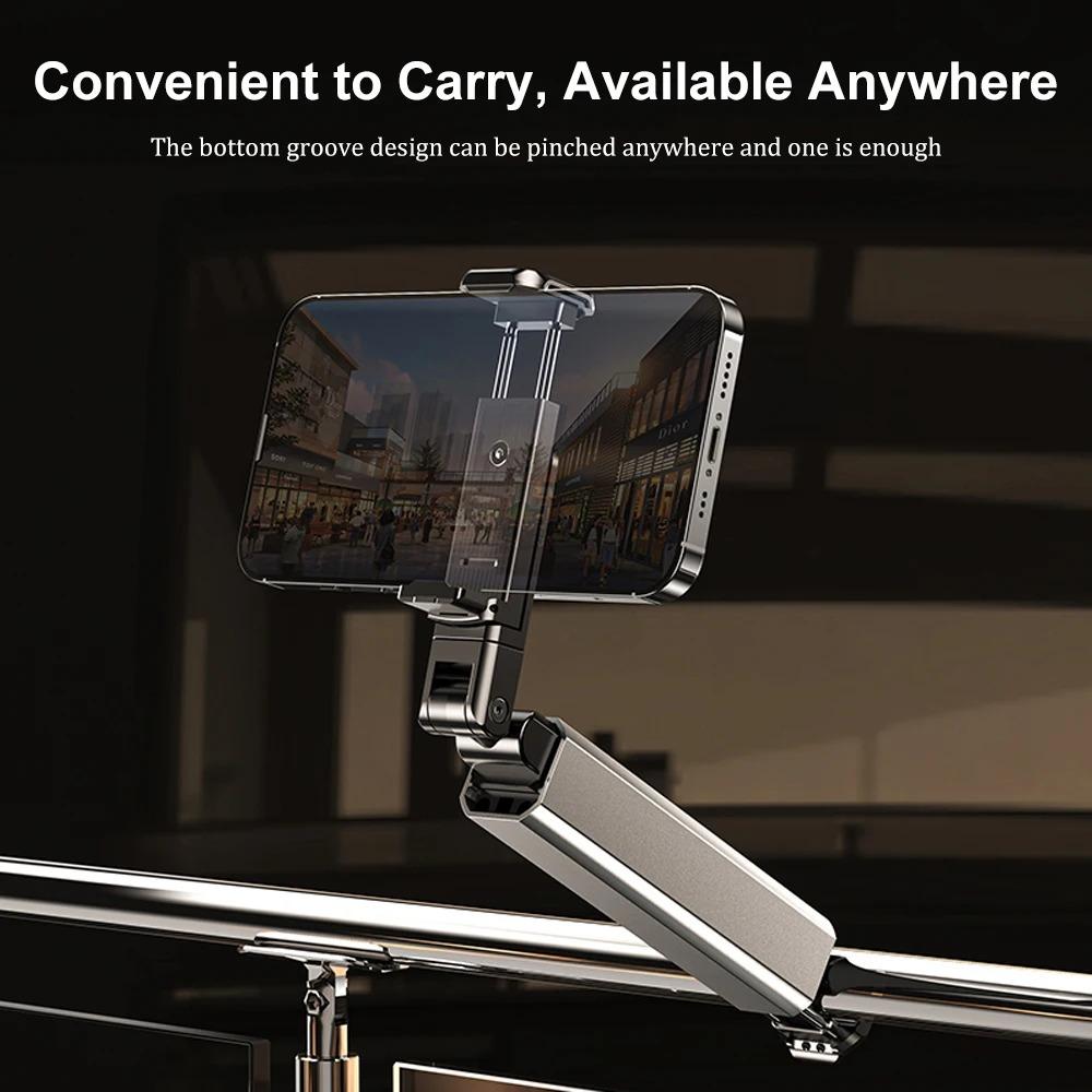 Phone Holder Travel Airplane Portable Stand for Cell Phone Foldable Adjustable 360° Rotatable Selfie Holding Train Seat Stand