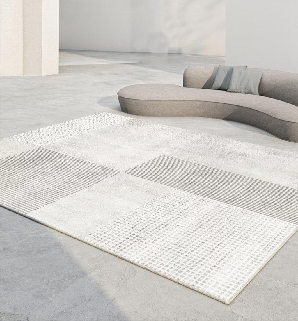 

Simplicity Geometric Carpet Living Room Light Luxury Decoration Sofa Area Rugs Non-slip Bedroom Lounge Soft Floor Mat Washable 50x80cm small mat