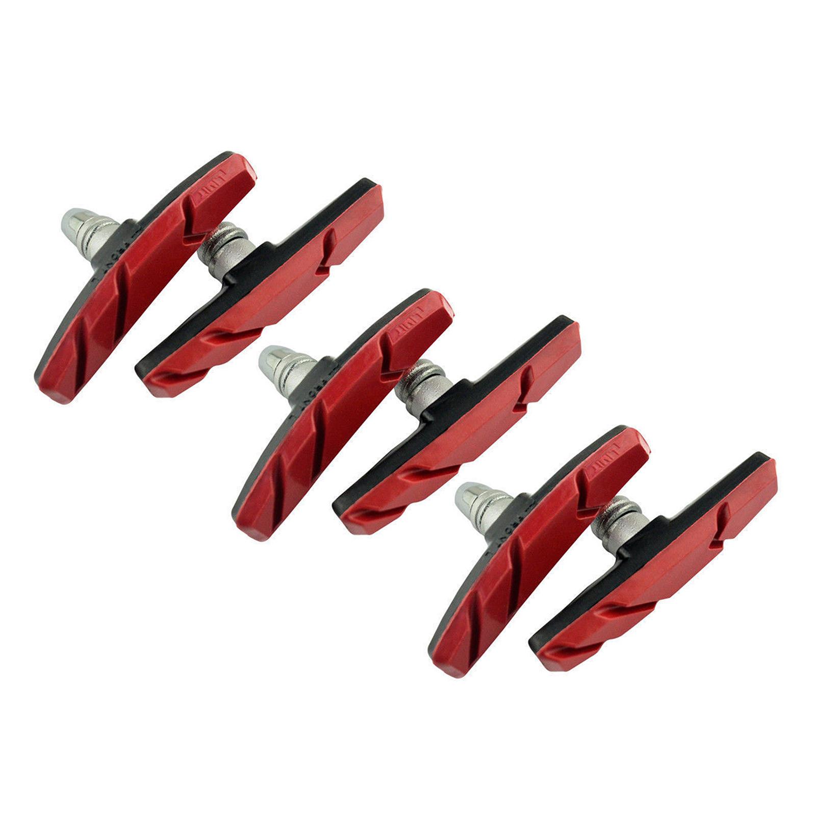 

6Pcs Bike Brake Pads V-brake Wheels Cushions Rubber Brake Shoes Bicycles Brake Pads Bike Brake Pad Replacement Pads Set червоний