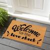 Welcome to The Love Shack Welcome Mats Outdoor with Heavy Duty Backing Coir Fiber Door Mat Personalized Entry Door Rugs for Entrance Pets Home Décor