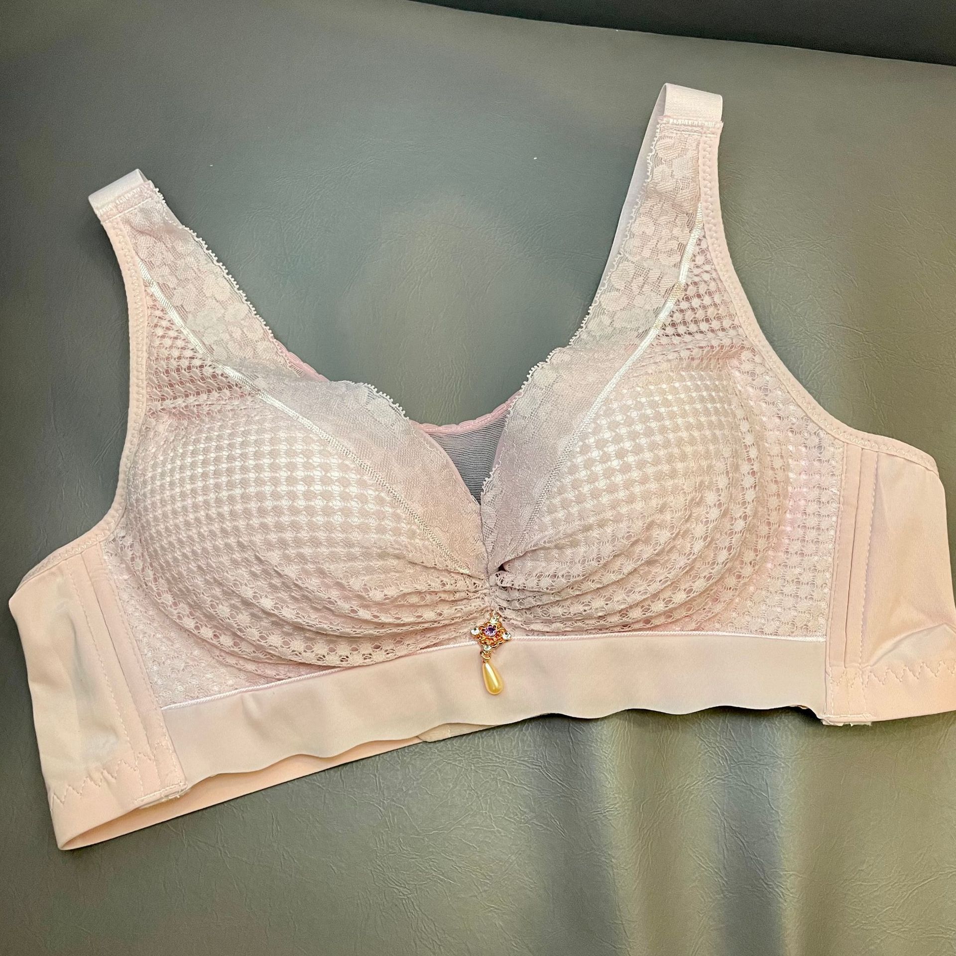 

Кружевной жилет большого размера, нижнее белье, бюстгальтер с большой грудью, весь заказ, регулируемый бюстгальтер 75 розовый