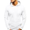 Men's  Big Size  Solid Color  Leisure  Sports  Self-Cultivation  Pullover  Long Sleeves  Hooded Hood  Hoodie