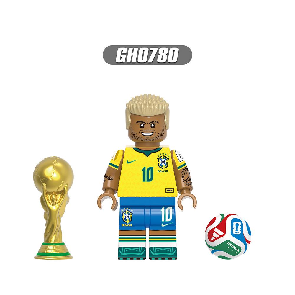 Football Series Educational Bags Assemble Toy Figures OPP Bag Kids Building Blocks Model Collectible
