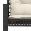 4 Piece Garden Sofa Set with Cushions Black Poly Rattan Glass Table