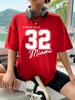 Dream City Number 32 Design Woman T-Shirts Polyester Multicolor T Shirt Hip Hop Summer Short Sleeve Y2K Breathable Clothing