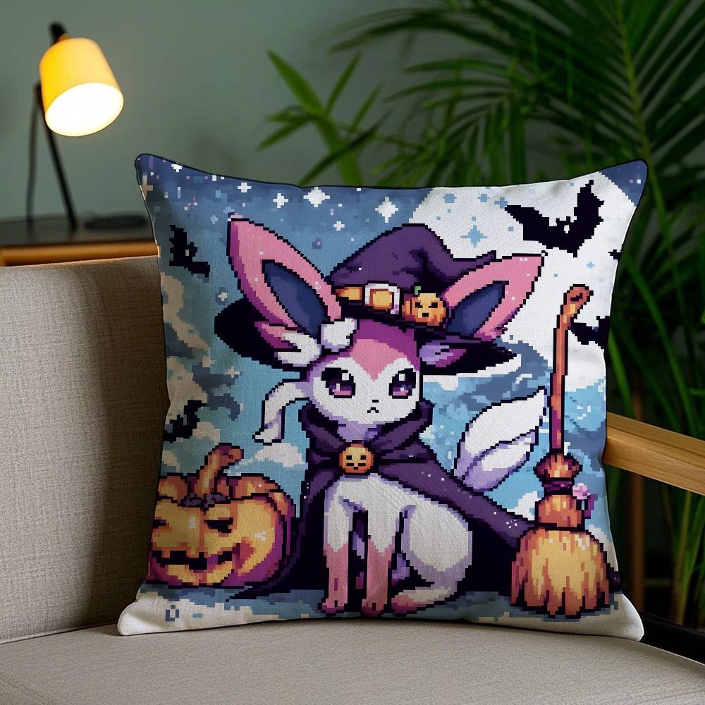 Halloween Cute Purple Cat Pillow Case Antidustmite Invisible Zipper Sofa Bed