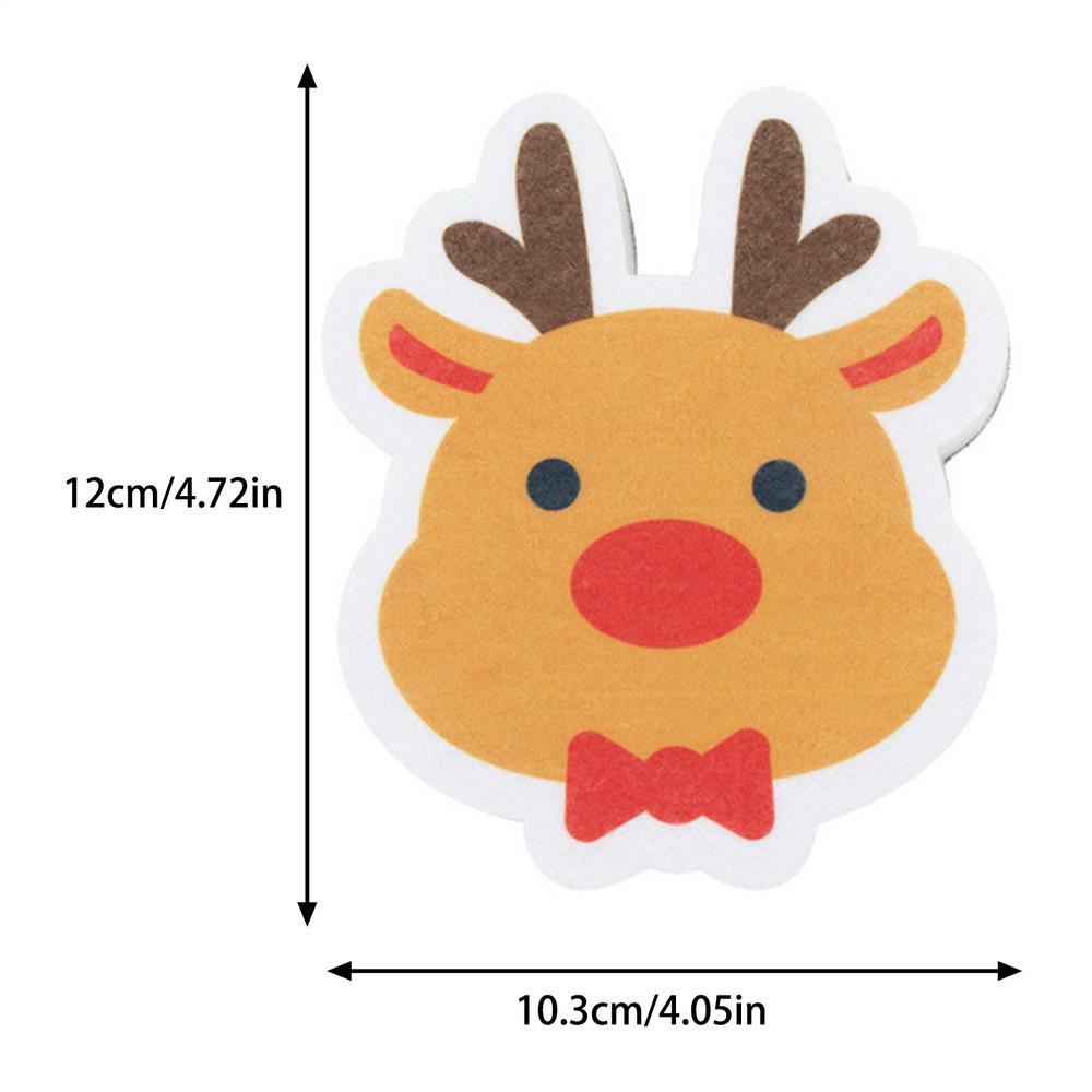 Household Cleaning Sponges Kitchen Cleaning Sponge Christmas Snow Dishwashing Cleaner Dish Cleaning Sponges for Pan Pot Bakeware