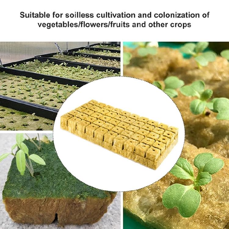 Rock Wool Grow Cubes Starter Sheets for Cuttings Cloning Plant Propagation Starting Hydroponic Grow Media Cubes