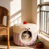 Bed with Removable Cushion, Cat House Tent, Comfortable Thermal Insulation, Suitable for Indoor