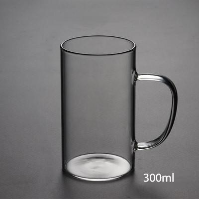 High quality Glass Coffee milk Mug Tea Mug 300ml Heat Resistant Glass Tea Cup Coffee Cup Drinkware gift Milk cup