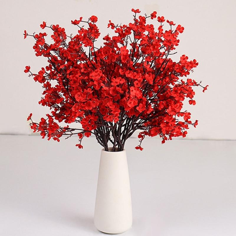 Realistic 50CM Silk and Plastic Gypsophila Flower for Home Decoration and Banquets Artificial Bright Color Blooms