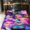 KPop Dämonenjäger Muster Teppich, Innen-/Außenmatte, für Picknick, Spielzimmer, Schlafzimmer, Büro, Wohnzimmer, Heimdeko Teppich, Geburtstagsgeschenk