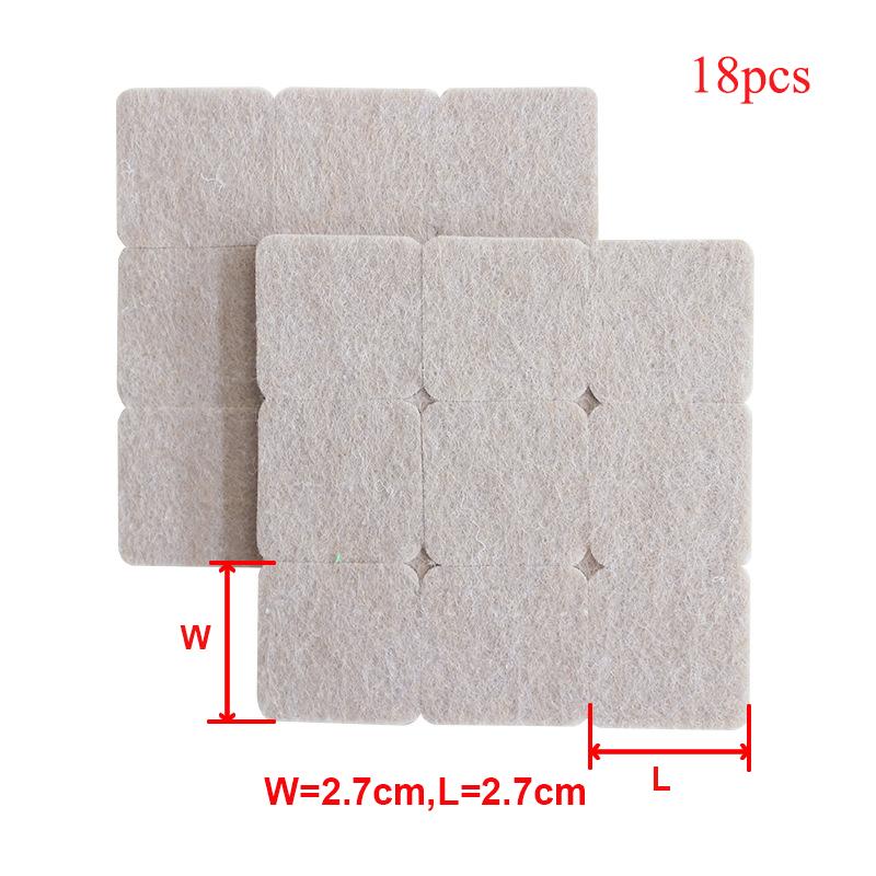 Felt Chair Leg Pads Floor Protectors for Furniture Legs Table Leg Cover Round Square Bottom Anti-Slip Pads Felt Table Chair Mat