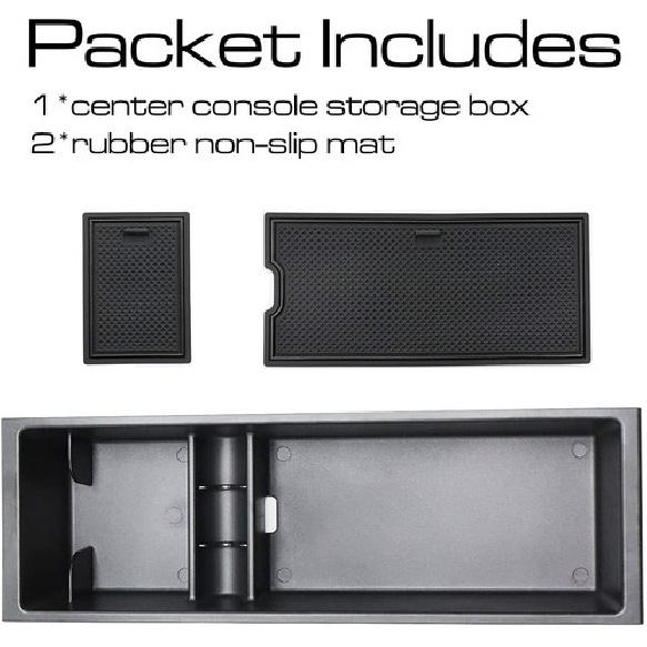 Center Console Armrest Storage Box Secondary Tray Organizer for Ford F150 +